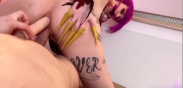  Evelynn KDA Blowjob and Hard Anal Sex after Masturbation - Cosplay League of Legends